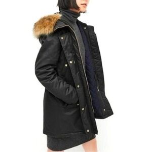 J.Crew Perfect Winter Parka with Eco-friendly PrimaLoft Black Size SP